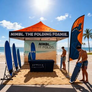 Auvent graphique de marque personnalisée, installation rapide, léger et portable, matériau hydrofuge résistant aux UV, idéal pour les promotions commerciales - Product Image 4