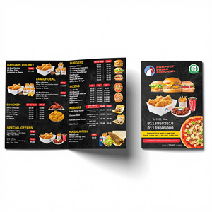 Impression personnalisée de brochures promotionnelles en papier, pliées en trois ou en deux, dépliants, prospectus, menus de restaurant - Product Image 2