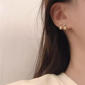 ROXI Boucles d'oreilles en argent sterling 925, design goutte d'eau, zircon incrusté, boucles d'oreilles simples et personnalisées S925 - Product Image 4