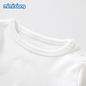 2023 primavera bambino felpa <span class=keywords><strong>top</strong></span> boutique manica lunga girocollo t-shirt bambino solido bianco abbigliamento per bambini per bambino - Product Image 4