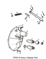 JOKA AUTO PARTS C-22A2204 Kit de levier de débrayage et de piston Classic Mini 45 #   Pièces de rechange pour l'ensemble du bras d'embrayage en acier