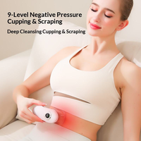 Masseur électrique Gua Sha avec ventouses, lumière rouge et chauffage, outil de modelage corporel et de relaxation pour massage à domicile