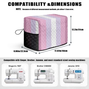 Funda acolchada personalizada con estampado arcoíris gay bigender y femenino para máquina de coser doméstica, para almacenamiento prolongado. - Product Image 6