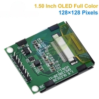 HSW Layar OLED Penuh Warna 1.5 Inci Modul Tampilan LCD LED 128x128 Antarmuka Port Serial SPI Pengontrol SSD1351 128*128