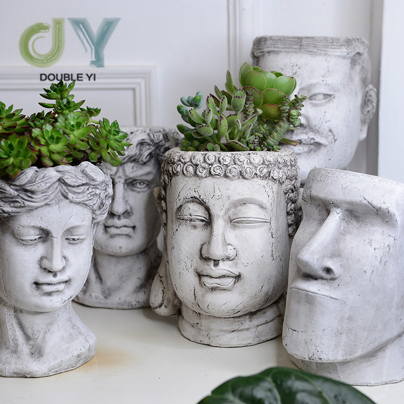 Ceramic Portrait Vintage Vase Goddess /Buddha Head