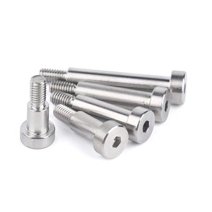 Tornillos de Hombro con Cabeza Hexagonal ANSI de Rosca Gruesa de Acero Inoxidable, Fijaciones Métricas para Ensamblaje de Maquinaria - Product Image 1