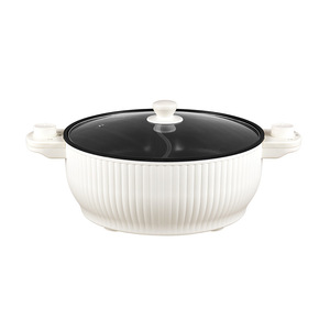 Olla Eléctrica Portátil de 4L, Cuerpo de Acero Inoxidable, Control Digital, Tapa de Vidrio Templado Antiadherente, Multifunción, para Saltear y Cocinar Filetes - Product Image 5