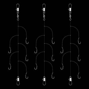 Herhaha Ensemble de hameçons automatiques à inverser, 5 hameçons par ensemble, anti-emmêlement, pour la pêche au poisson-chat en fond, en réservoir et en étang - Product Image 1