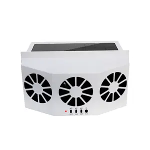 Universal Solar Power Energy Three Fans Electric Car Vehicle Window Cooling Mounted Exhaust Car Fans