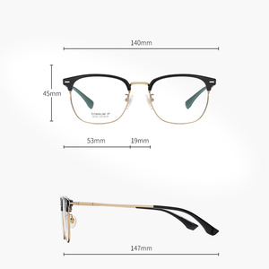 Gafas cuadradas de titanio puro ultraligeras al por mayor de fábrica, montura moderna para gafas estilo ordenador - Product Image 2