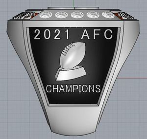Nuovo Anello Ufficiale del Campionato 2021 dei Cincinnati <span class=keywords><strong>Bengals</strong></span>, Design a Tema Calcistico - Product Image 4