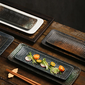 Plato Rectangular Creativo de Cerámica <span class=keywords><strong>Estilo</strong></span> Japonés Simple para <span class=keywords><strong>Sushi</strong></span> de 9.5/12 Pulgadas, Plato de Cerámica para Hotel, Restaurante, Hogar y Barbacoa - Product Image 2