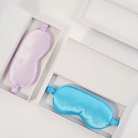 Masker Mata Satin Custom Grosir dengan Logo, Set Masker Tidur untuk Empat Musim, Gaya Klasik