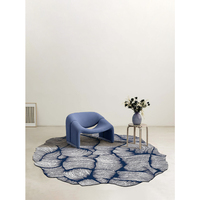 Tapis en laine moderne et simple de designer, tissé à la main, motif géométrique, coussin de canapé, modèle de luxe léger haut de gamme pour la maison