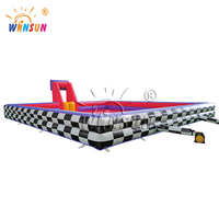WINSUN Petit parcours d'obstacles gonflable, arène de voitures tamponneuses, matériau PVC sans plomb, ignifuge, étanche, certifié CE, capacité maximale