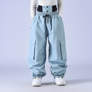Pantalons <span class=keywords><strong>de</strong></span> <span class=keywords><strong>ski</strong></span>/snowboard pour hommes et femmes, hiver, extérieur, coupe-vent, imperméables, chauds, 100% polyester, coupe ample, transfrontalier - Product Image 3