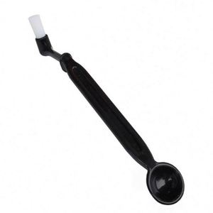 Espresso Machine Cleaning Brush <b>Spoon</b> Eco-Friendly Food Grade Nylon Bristles Unique Angle Design Sturdy Stiff Thick Bristles - Product Image 1