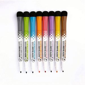 Marqueurs effaçables magnétiques en gros avec capuchon gomme, faible odeur, pointe fine, pour tableau blanc - Product Image 1