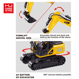 Hw 11ch rc סימולציה זחילה חופר צעצועים צעצוע 1:18 בנייה משאית 2.4g מעקב הנדסי חפר כלי רכב מתנות - Product Image 3