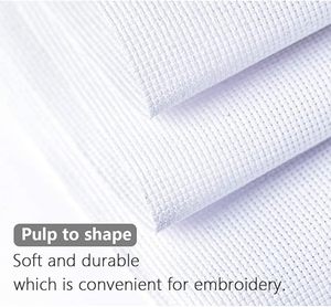 Tissu en coton mercerisé blanc à grande grille 9CT <span class=keywords><strong>pour</strong></span> broderie à la main - Product Image 3