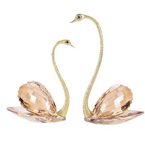 Figurines de cygne en cristal, décoration en verre moderne pour la maison, pour les couples, salon, entrée, cadeau - Product Image 3