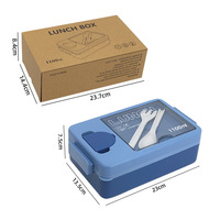 Boîte à lunch simple en plastique pour étudiants, boîte bento à compartiments pour employés de bureau, compatible micro-ondes, avec récipient à sauce, boîte à lunch japonaise