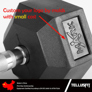 Mancuernas Hexagonales de Goma, Venta Directa de Fábrica <span class=keywords><strong>con</strong></span> Certificación REACH, Juego de Mancuernas de Goma para Entrenamiento Cruzado y Entrenamiento <span class=keywords><strong>con</strong></span> Pesas - Product Image 3