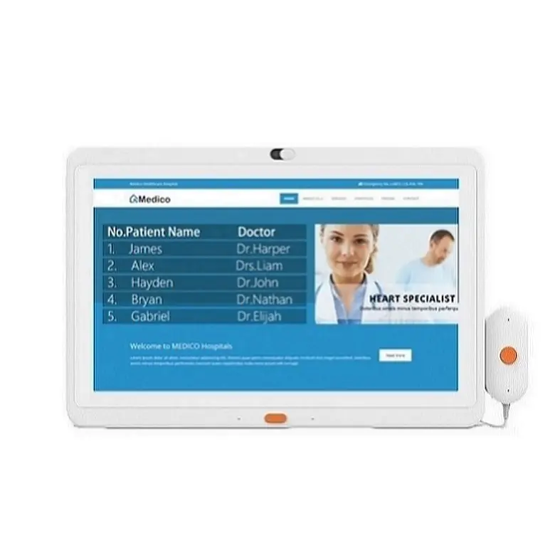 Enfermeira inteligente portátil, prioridade de segurança para chamada, médico, enfermeira, 10 polegadas, android para cuidados de saúde, dispositivo médico, tablet