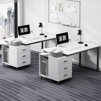 Scrivania in Legno, Divisorio per Ufficio, Postazione di Lavoro, Tavolo da Ufficio per Manager, Scrivania da Studio, Scrivania Modulare per Ufficio