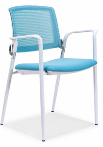 Sillas de oficina apilables con ruedas y malla transpirable para invitados, ideales para sala de espera, escuela u oficina - ¡Gran oferta! - Product Image 5