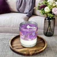 Großhandel hand gefertigte trockene Blume Duft kerzen Gelee Kerzen Luxus in Glas für Home Decoration Hochzeiten Weihnachts geschenk