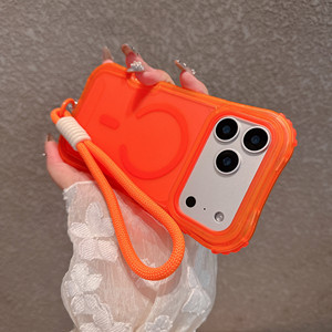 Étui magnétique mat Skin Touch pour <span class=keywords><strong>iPhone</strong></span> Air 16 15 14 13 12 <span class=keywords><strong>11</strong></span> 17 Pro Max, charge sans fil, bracelet de poignet, coque antichoc - Product Image 4