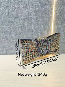 2025 Quảng Châu Chất lượng cao Knot bướm Rhinestone ly hợp PURSE bên túi buổi tối Túi bolsas - Product Image 2