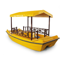 Bateau à pédales touristique - Bateau de divertissement à pédales en fibre de verre pour la navigation aquatique, bateau de croisière pour zones panoramiques