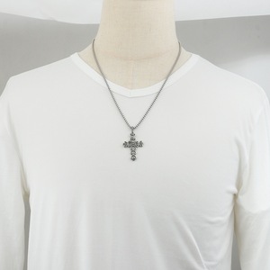 yunnique <b>Cross</b> Heart Pendant Necklace Stainless Steel 60cm <b>Chain</b> Gift For Women Fashion Jewelry - Product Image 4
