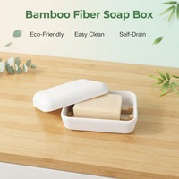 Support de savon écologique personnalisé en bambou naturel avec égouttoir à séchage rapide pour voyage, camping et salle de bain