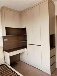 Armoires en bois modernes, hauteur réglable, design modulaire, écologiques, durables, gain de place, rangement pour chambre à coucher, salon - Product Image 5