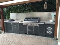 Cuisine extérieure modulaire pour barbecue en acier inoxydable 304 La cuisine extérieure peut s'assembler librement pour évier et réfrigérateur