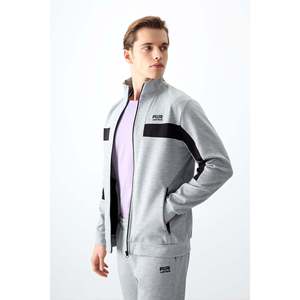 Conjunto Deportivo para Hombre con Bordado, Corte Estándar, Superficie Texturizada Gris Melange - 85248 - Gb melange/gb melange - Product Image 3