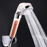 Pommeau de douche à main Spa transparent à ions négatifs à économie d'eau en pierre minérale