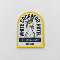 Écusson personnalisé avec logo, badge de conception de mode, écusson tissé, appliqué à repasser, badge tissé pour vêtements, uniforme