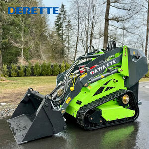 Derette DRT450 Mini Skid Steer <span class=keywords><strong>Loader</strong></span> compatto pista Skid <span class=keywords><strong>Loader</strong></span> Stand sul <span class=keywords><strong>Front</strong></span> End <span class=keywords><strong>Loader</strong></span> - Product Image 1