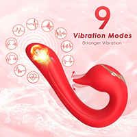 Vibrateur Rose 3-en-1 Gelances pour Femme : Plaisir Intense, Vibration, Effet de Clapet, Orgasme par Morsure des Lèvres, Succion Clitoridienne, Léchage