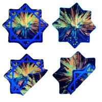 Tissu rotatif Flow Star à succès, couleurs vibrantes réactives aux UV, rotation fluide pour la danse, les jeux et les arts