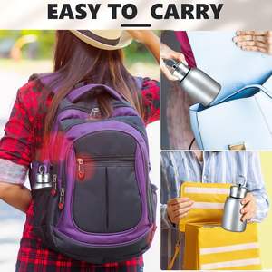 Bouteille d'eau isotherme 10 oz, petite bouteille d'eau en acier inoxydable, réutilisable, thermique en métal - Product Image 6