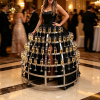 Support à champagne pour mariage, présentoir à robes, support à champagne mobile en métal, idéal pour les fêtes, les boîtes de nuit et les bars