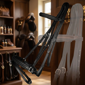 Luxury Genuine Leather Snaffle Bridle for Equestrian Use Customizable Size and Logo - Product Image 3