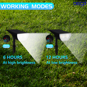 Faretto <span class=keywords><strong>da</strong></span> <span class=keywords><strong>Giardino</strong></span> LED <span class=keywords><strong>Solare</strong></span> Nero ABS IP65 con Batteria Impermeabile per Paesaggio e Uso Esterno (Certificato RoHS) - Product Image 4