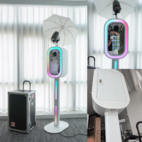 Machine photomaton pour selfies et miroir photomaton DSLR avec cadre ovale pour événements de mariage et fêtes, vente flash