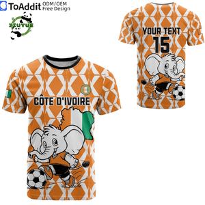 ชุดฟุตบอลพิมพ์ลายแบบซับลิเมชั่น ชุดฟุตบอลย้อนยุคแบบกำหนดเอง ชุดฟุตบอลเรโทรแบบแคริบเบียน เสื้อฟุตบอลไอวอรีโคสต์ ชุดฟุตบอล - Product Image 2